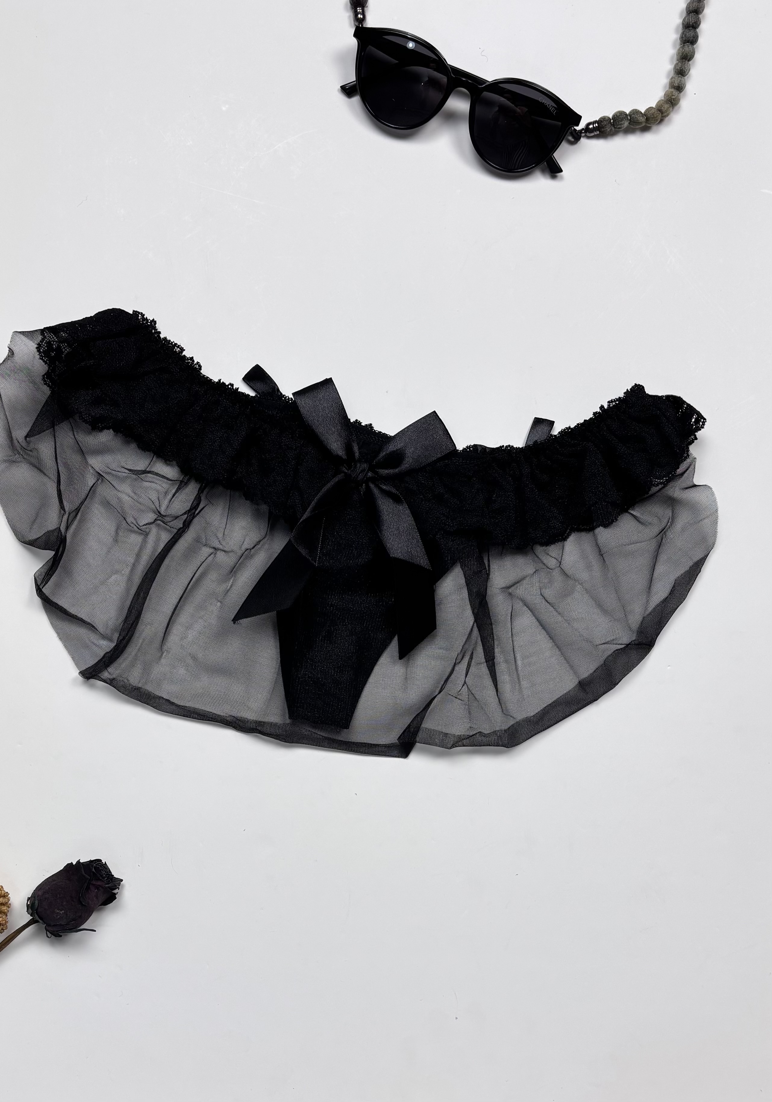 شورت دامن شیشه ای مشکی زنانه - خاص و زیبا