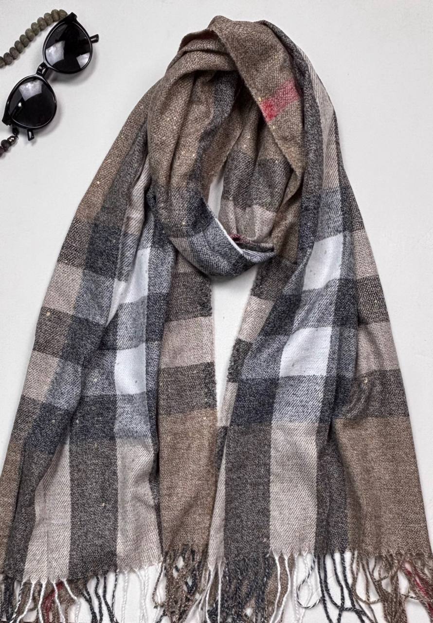 شال بزرگ چهارخونه پاییزی زنانه