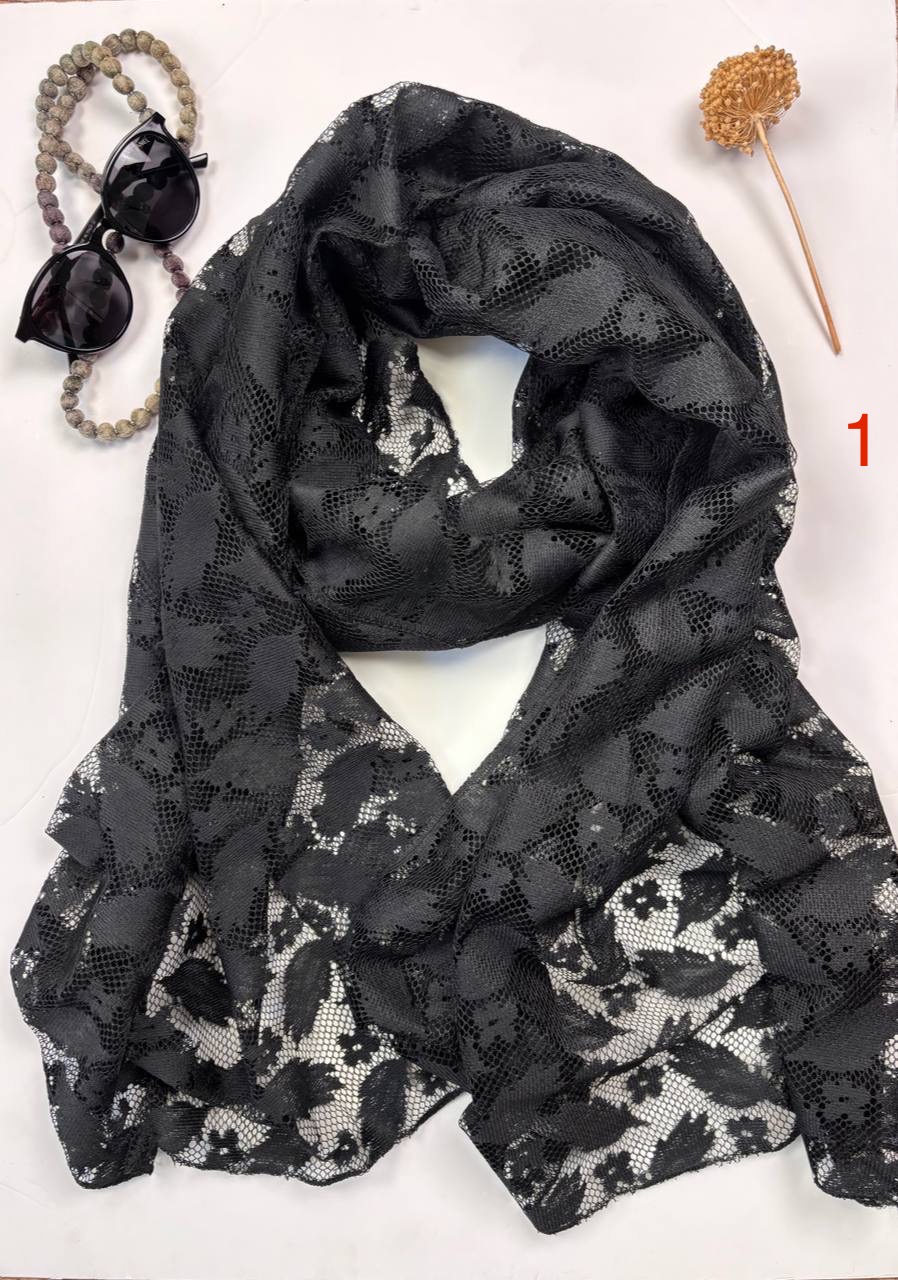 شال گیپور مشکی زنانه