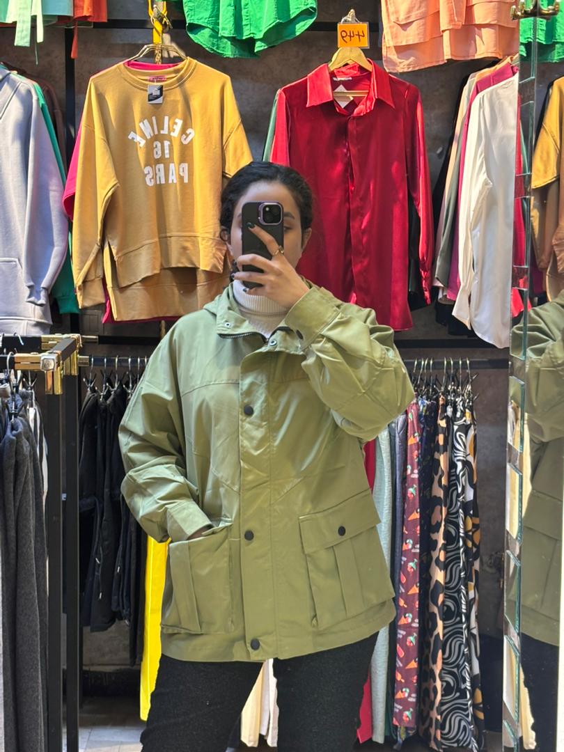 بارونی پارچه تی سی کلاه دار دخترانه